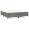 vidaXL Boxspring-s&auml;ngram m&ouml;rkgr&aring; 160x200 cm tyg