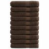 vidaXL Premium bastuhanddukar SOLUND 10 st brun 80x200cm 600gsm