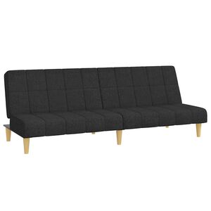 vidaXL B&auml;ddsoffa 2-sits svart tyg