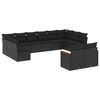 vidaXL Loungegrupp med dynor 12 delar svart konstrotting