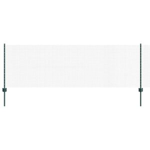 vidaXL Svetsat tr&aring;dgeller med stolpar 50 x 0,8 m PVC-belagda st&aring;l Gr&ouml;n