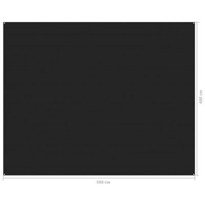 vidaXL Tältmatta 400x500 cm svart