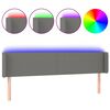 vidaXL S&auml;nggavel LED m&ouml;rkgr&aring; 183x16x78/88 cm tyg