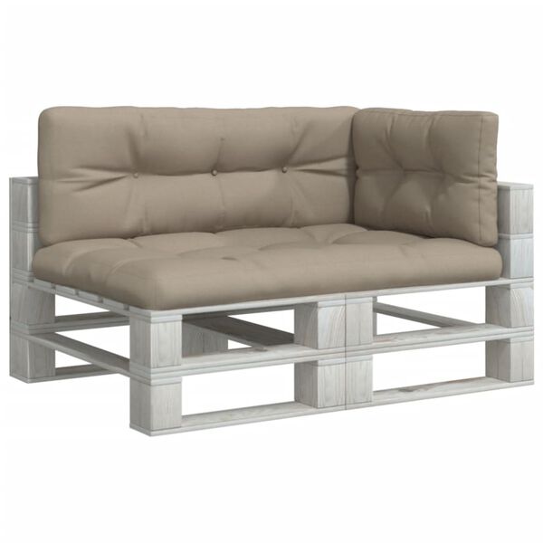 vidaXL Palldynor 3 st taupe tyg