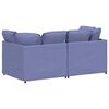 vidaXL Modulsoffa med kuddar tyg jeans bl&aring;
