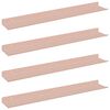 vidaXL Flytande hylla V&auml;ggmonterat 4 st Rosa 60 x 8,5 x 2,5 cm St&aring;l