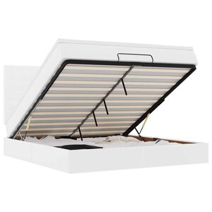 vidaXL Ottoman s&auml;ngram med madrass vit 160x200 cm konstl&auml;der