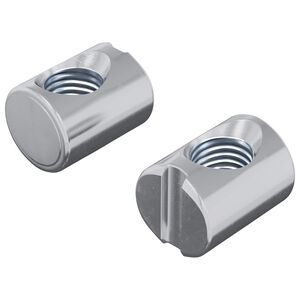 vidaXL F&auml;stdon f&ouml;r tunnor 2 pcs Silver M6 x 13 mm Metall
