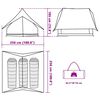 vidaXL Tält med tak Grå och orange 256 x 266 x 185 cm Polyester