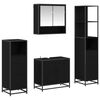 vidaXL Badrumsm&ouml;belset 4 st Svart Ek 65 x 33 x 60 cm Konstruerat tr&auml;
