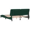 vidaXL Bed Frame with LED without Mattress Dark Green 160x200 cm Velvet