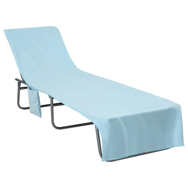 vidaXL Solstolshanddukar 2 pcs Blå 210 x 75 cm Polyester och polyamid