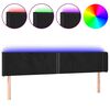 vidaXL S&auml;nggavel LED svart 183x16x78/88 cm sammet