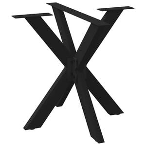vidaXL Matbordsben spindelformad svart 85x85x(72-73) cm st&aring;l