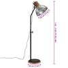 vidaXL Golvlampa 25 W vintage silver 30x30x100-150 cm E27