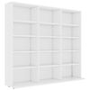 vidaXL CD-hylla vit 100x23x89,5 cm konstruerat tr&auml;