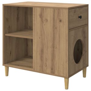 vidaXL Katt hus Artisan-ek 72 x 42,5 x 70 cm Konstruerat tr&auml;