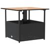 vidaXL Tr&auml;dg&aring;rdsbord med parasollh&aring;l svart 55x55x46,5 cm konstrotting