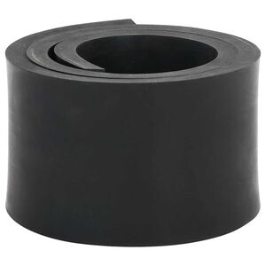 vidaXL Gummikant f&ouml;r sn&ouml;plog svart 120x8x1 cm
