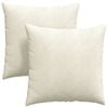 vidaXL Sofakuddar 2 pcs Kr&auml;m 80 x 80 cm Kordread tyg