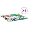 vidaXL Stolsdynor 4 st flerf&auml;rgad 50x50x4 cm tyg