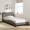 vidaXL Bed Frame without Mattress "Hvar" Taupe 100x200 cm Fabric