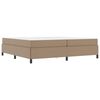 vidaXL S&auml;ngram med madrass Cappuccino 200 x 200 cm tyg