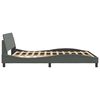 vidaXL Bed Frame "Dover" Dark Grey 160x200 cm Fabric