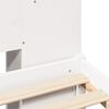 vidaXL Säng med bokhylla utan madrass vit 150x200cm massiv furu