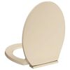 vidaXL Toalettsits mjuk st&auml;ngning beige oval