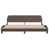 vidaXL Bed Frame "Dover" Brown 200x200 cm Faux Leather