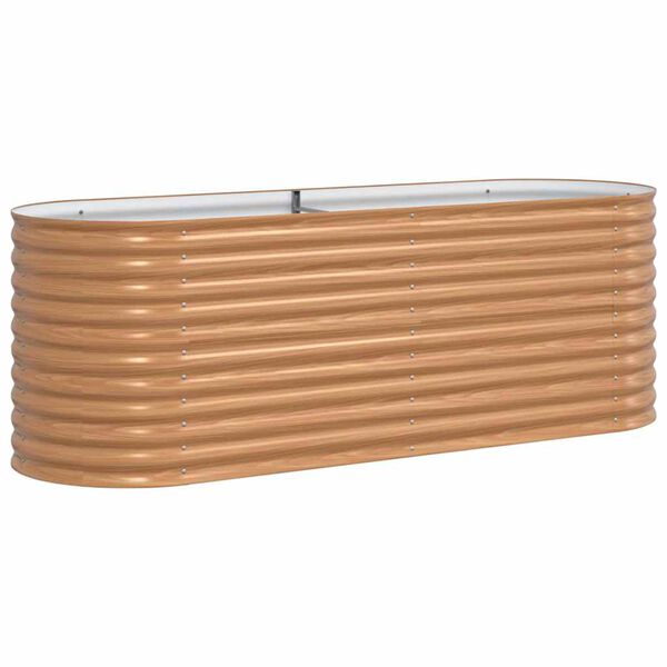 vidaXL Höjd bädd Brun 240 x 80 x 81 cm Stål