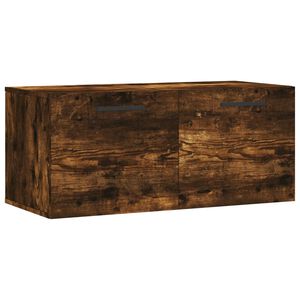 vidaXL V&auml;ggsk&aring;p r&ouml;kf&auml;rgad ek 80x36,5x35 cm konstruerat tr&auml;