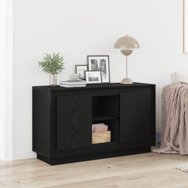 vidaXL Sideboard Svart Ek 102 x 35 x 60 cm Konstruerat tr&auml;