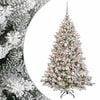 vidaXL Konstgjord julgran med julkulor 150 cm 150 LED-lampor Varmvit