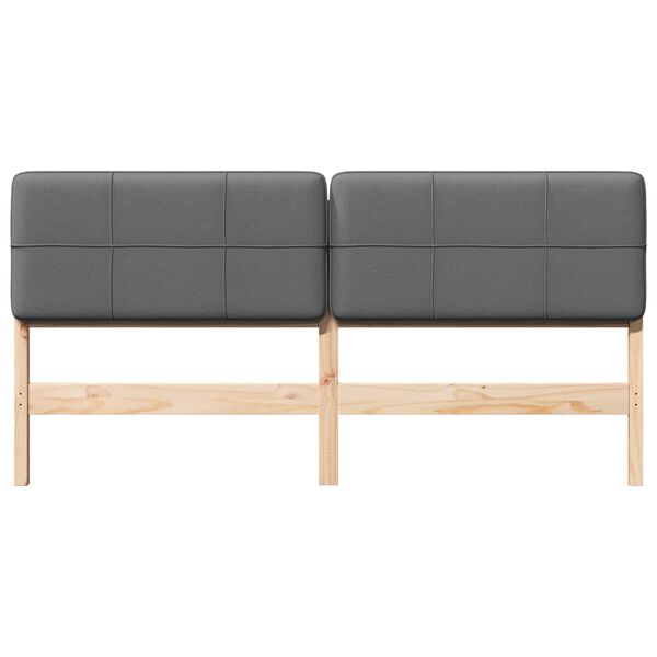 vidaXL Kl&auml;dd s&auml;nggavel Brun och ljusgr&aring; 200 cm Massiv furu