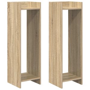 vidaXL V&auml;xtst&auml;ll med hylla Sonoma-ek 30 x 30 x 100 cm Konstruerat tr&auml;