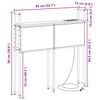 vidaXL F&ouml;rvaringsgavel med Laddstation Svart ek 83 x 15 x 98 cm