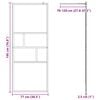 vidaXL Walk-in Duschvägg Svart 80 x 195 x 0.5 cm Glas och Aluminium
