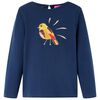 T-shirt med l&aring;nga &auml;rmar f&ouml;r barn marinbl&aring; 140