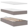 vidaXL Ottoman s&auml;ngram med madrass taupe 90x190 cm tyg