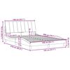 vidaXL Bed Frame without Mattress "Hanko" Black 140x200 cm Fabric