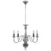 vidaXL Takkrona silver 5 x E14-gl&ouml;dlampor