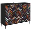 vidaXL Sideboard OMMEN Svart ek 102 x 33 x 76 cm Konstruerat tr&auml;