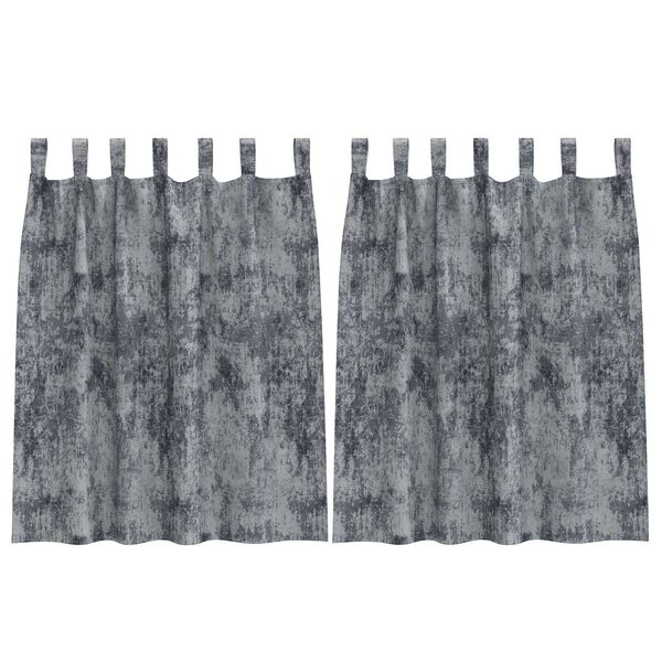 vidaXL Sammetsgardiner 2 pcs Silvergrå 140 x 140 cm Sammet