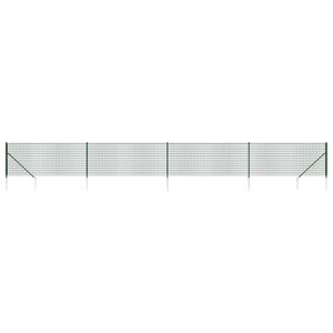 vidaXL St&auml;ngsel med markspett gr&ouml;n 0,8x10 m