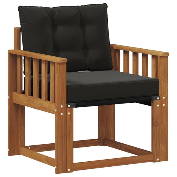 vidaXL 2 Stycke Utomhussoffset Massivt Akaciatr&auml; och Textilene