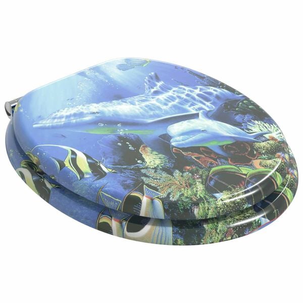 vidaXL Toalettstol 2 pcs Bl&aring; 44 x 38 cm MDF-board