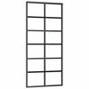 vidaXL Skjutd&ouml;rr ESG-glas och aluminium 90x205 cm svart