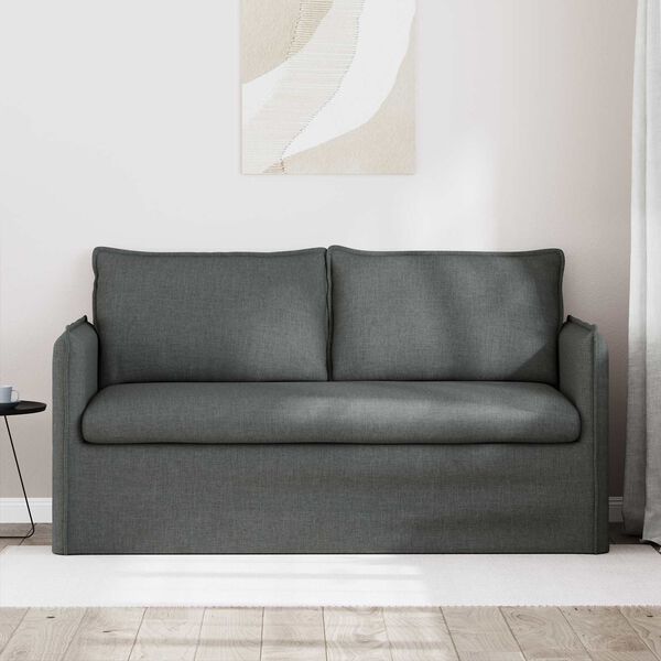 vidaXL Soffa M&ouml;rkgr&aring; 156 x 82 x 85 cm tyg